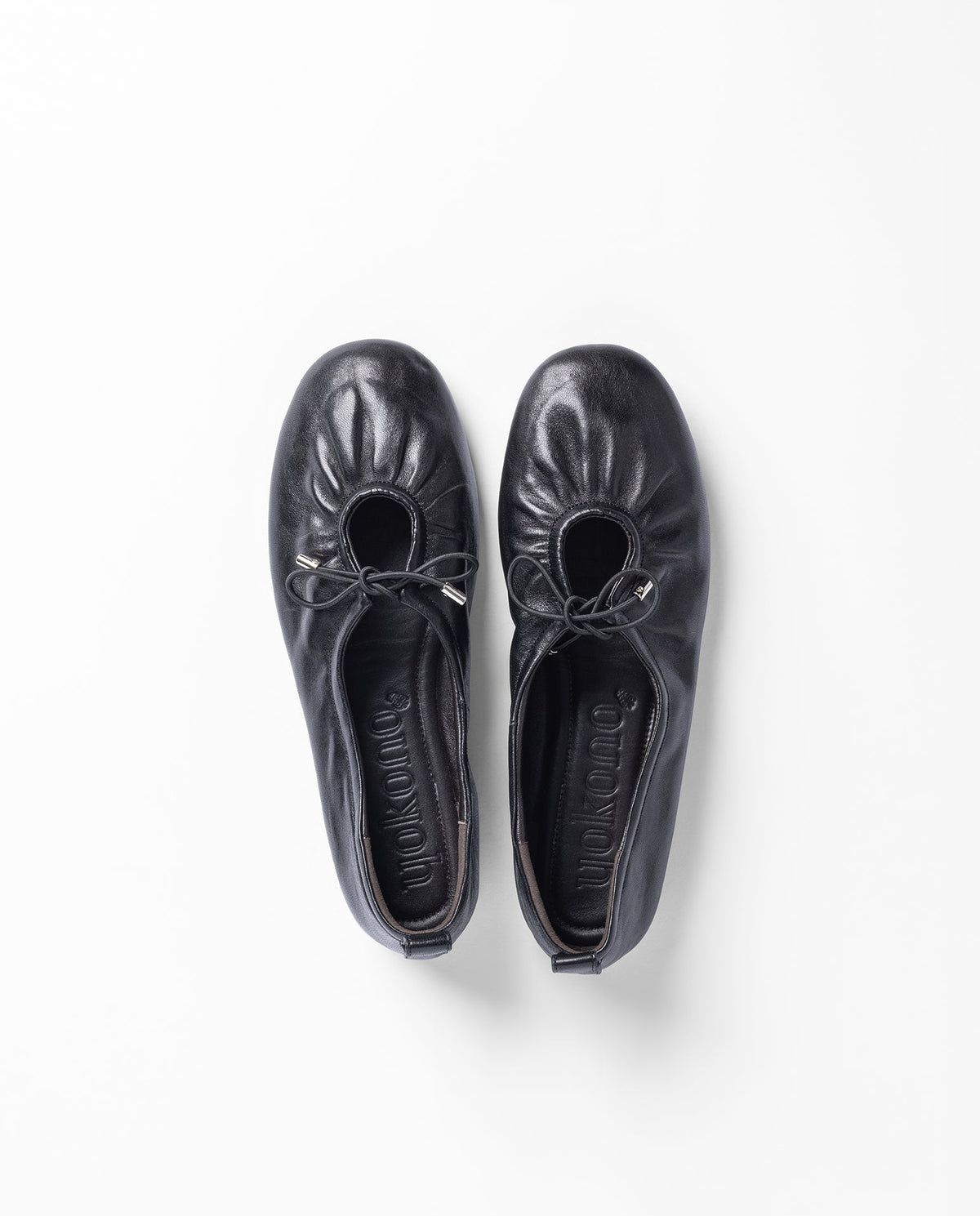 Yokono Renoir Leather Black Ballet Flats