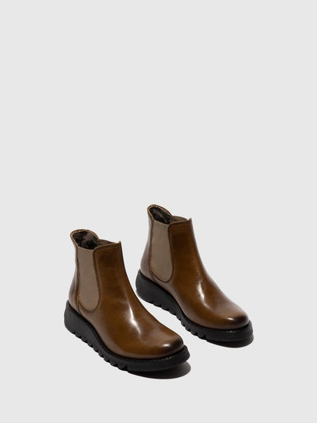 Fly London Salv Olive leather pull on