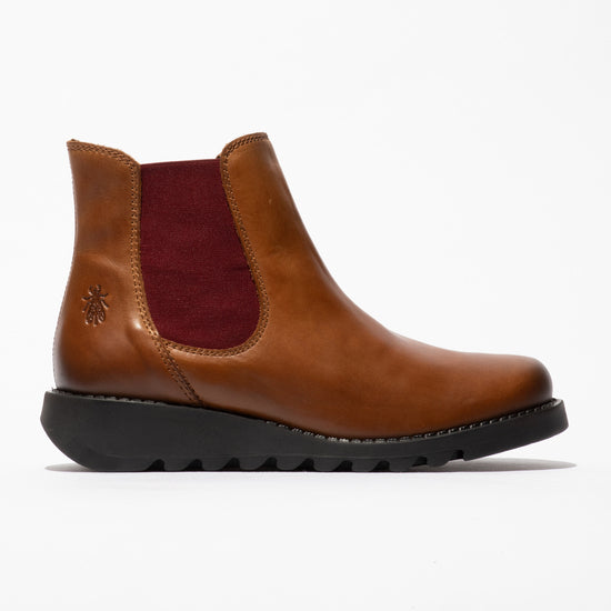 Fly Salv Rug Mid.Brown (Red elastic) Chelsea boot