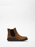 Fly Salv Suede Leopard Camel Chelsea Boot