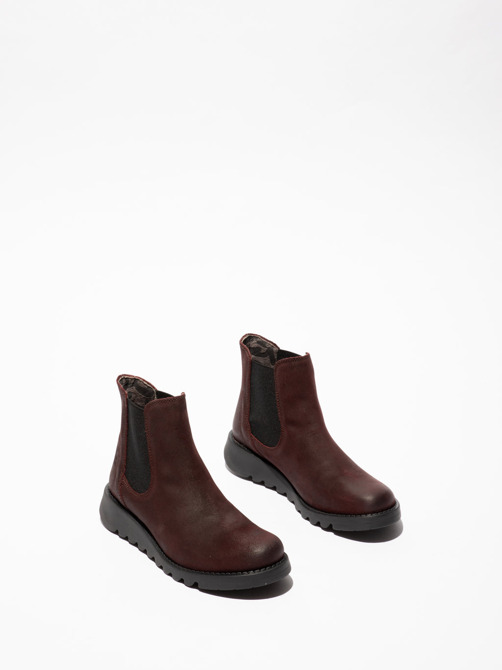 Fly Salv Antique Suede Burgundy Chelsea boot
