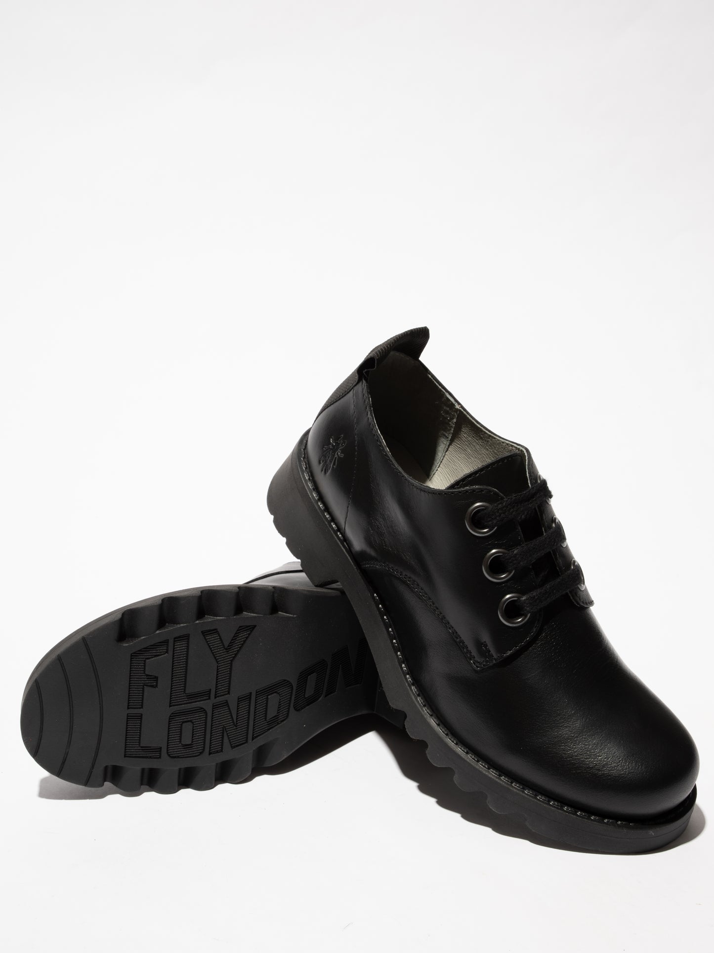 Fly Ruda Black lace up shoe