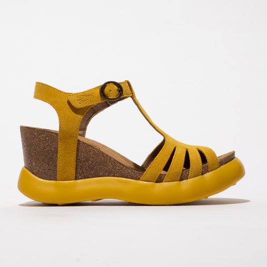 Fly Gait suede yellow sandal