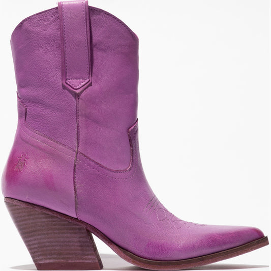 Fly Wofy purple leather cowboy boot