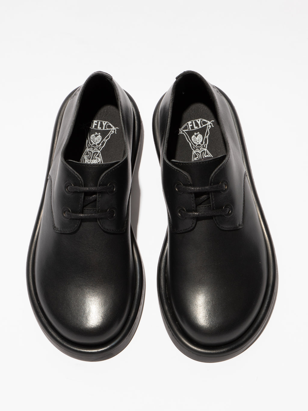 Fly Teni Burn Black lace up shoe