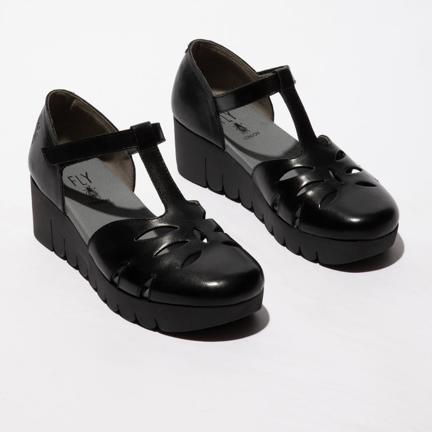 Fly Velt wedge sandal black
