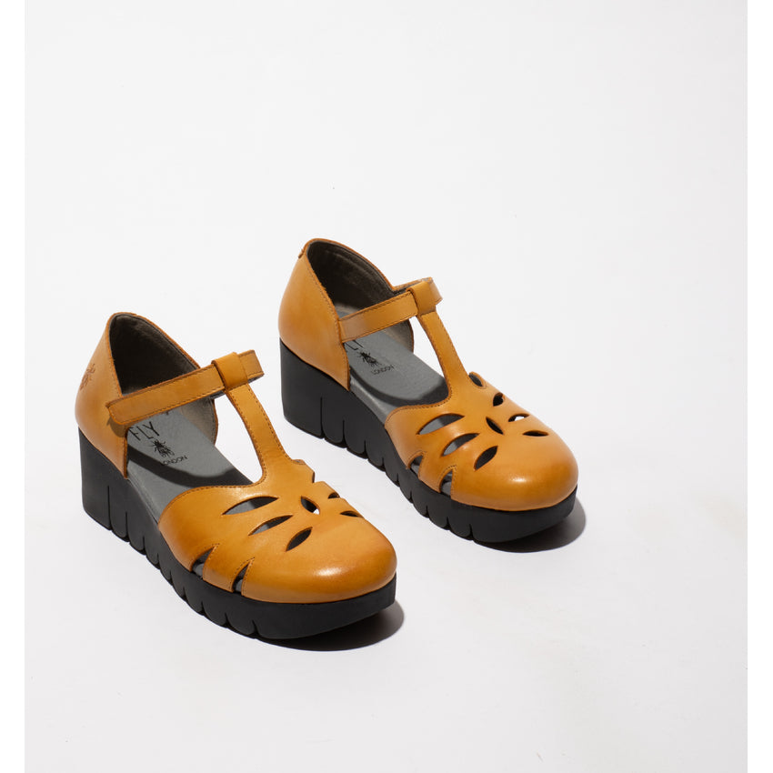 Fly Velt wedge Sandal Mustard