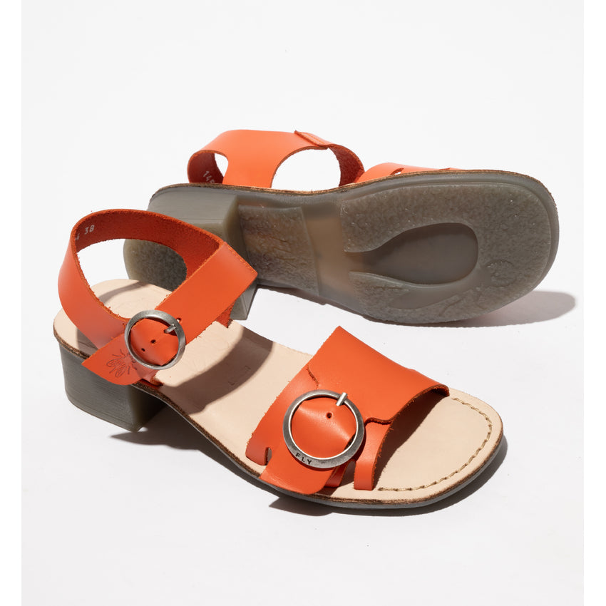 Fly Ebli scarlet/natural sandal