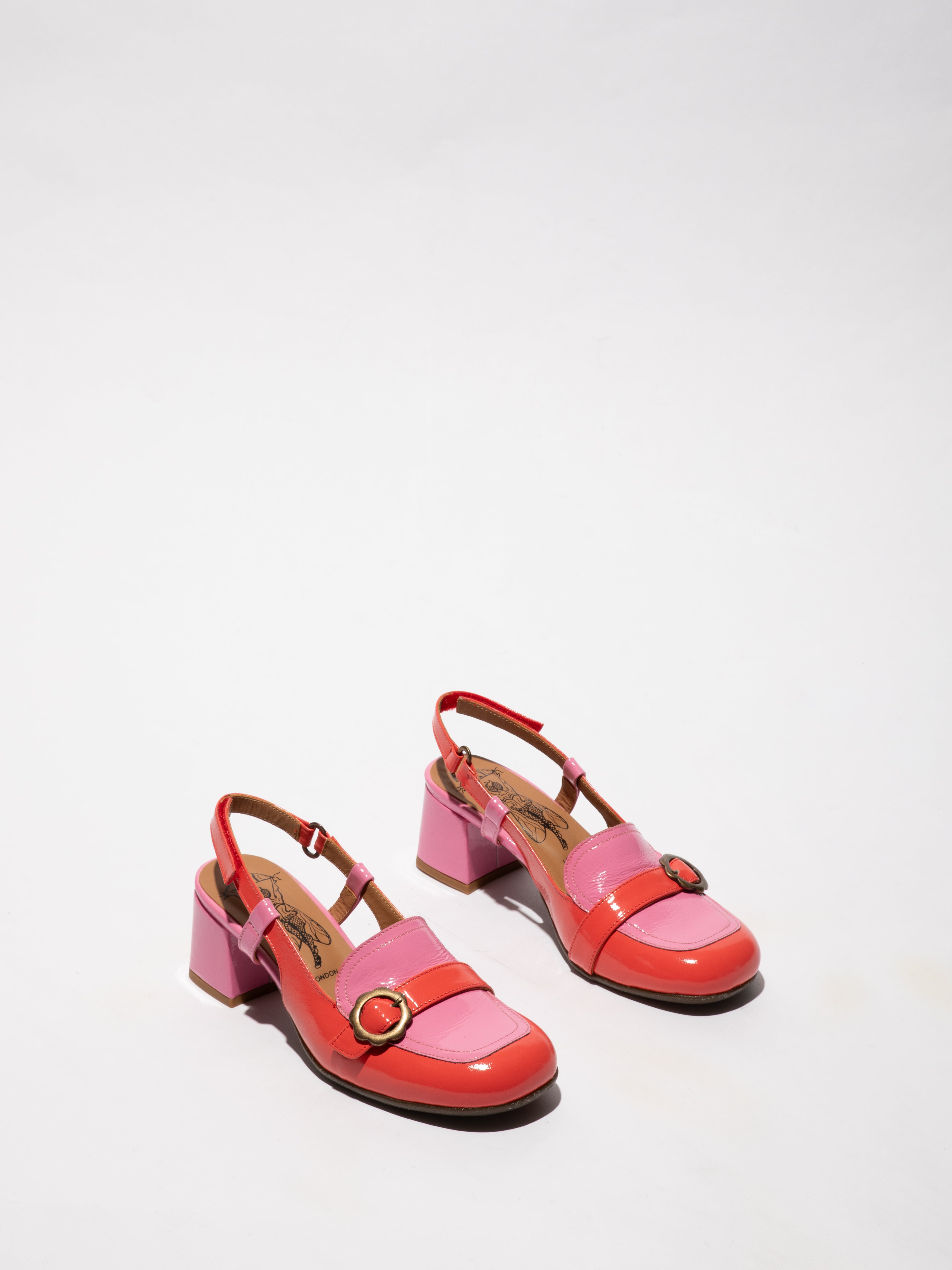 Fly Pemy Nappalak pink/scarlet sling-back heel