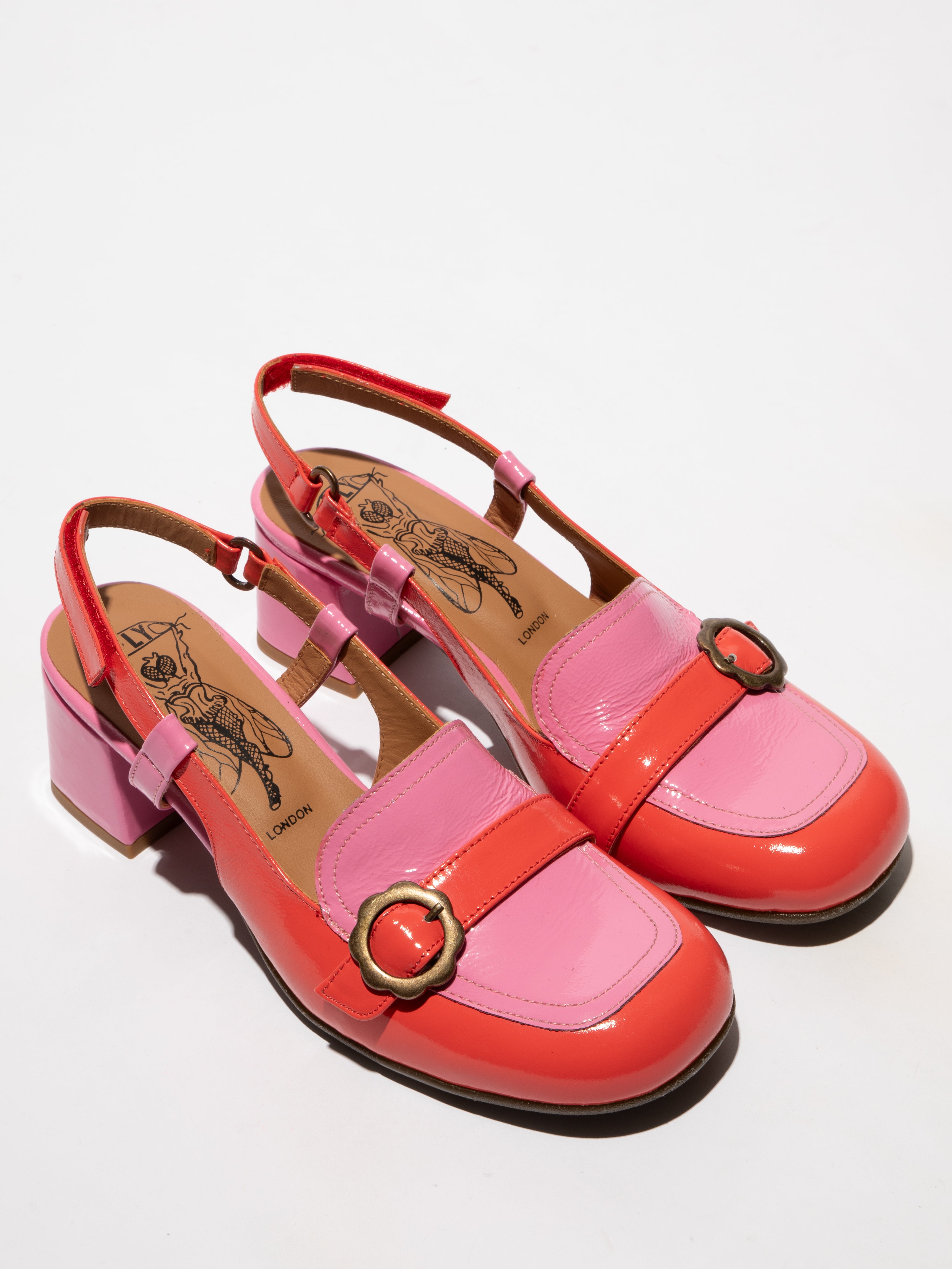 Fly Pemy Nappalak pink/scarlet sling-back heel