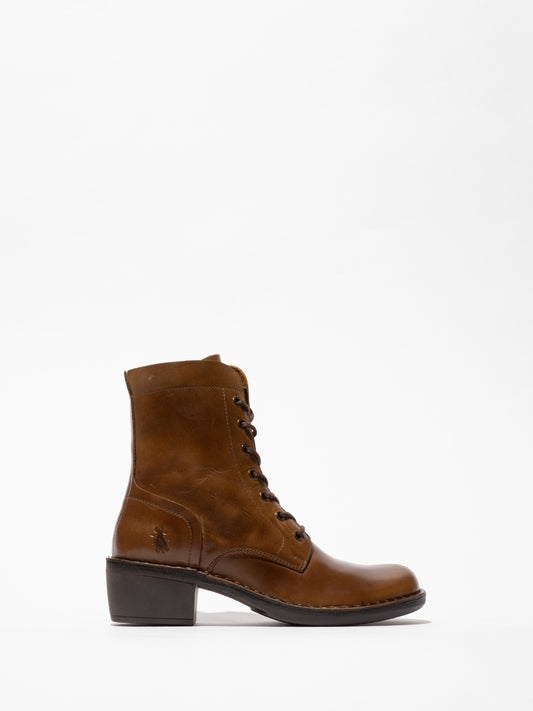 Fly Milu Camel lace up boot