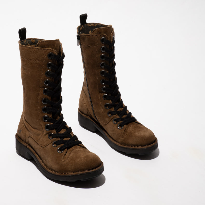 Fly Nole Oil Suede Elephant lace up boot