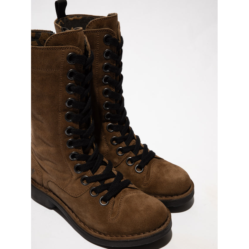 Fly Nole Oil Suede Elephant lace up boot
