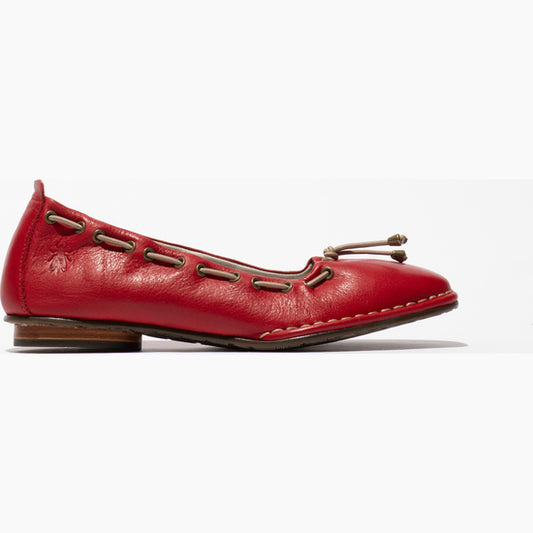 Fly Bapi red leather slip on shoe