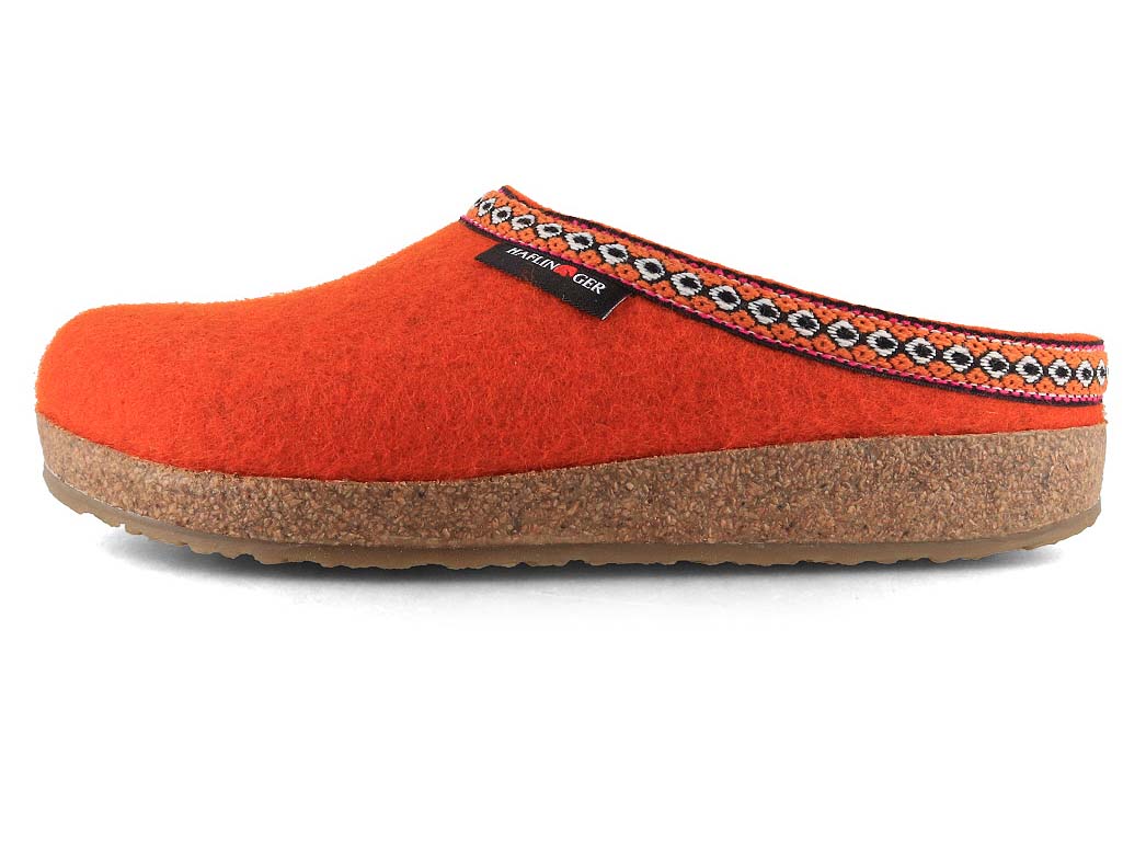 Haflinger Grizzly Franzl Rost clog slipper