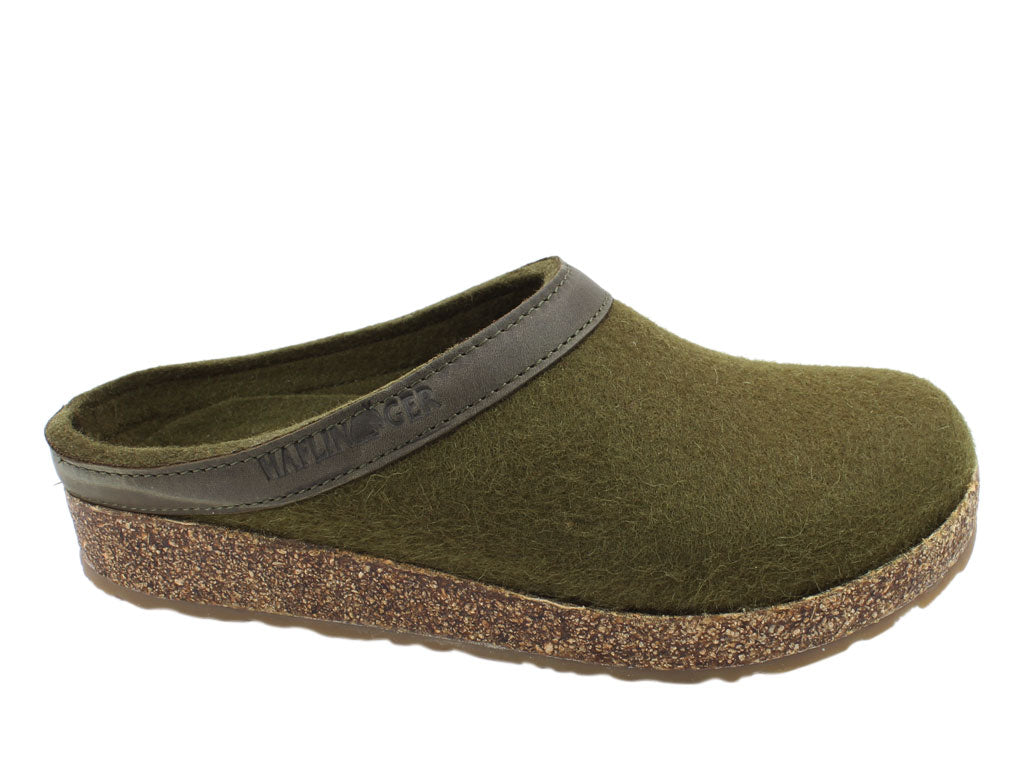 Haflinger Grizzly Torden Clog slipper Olive