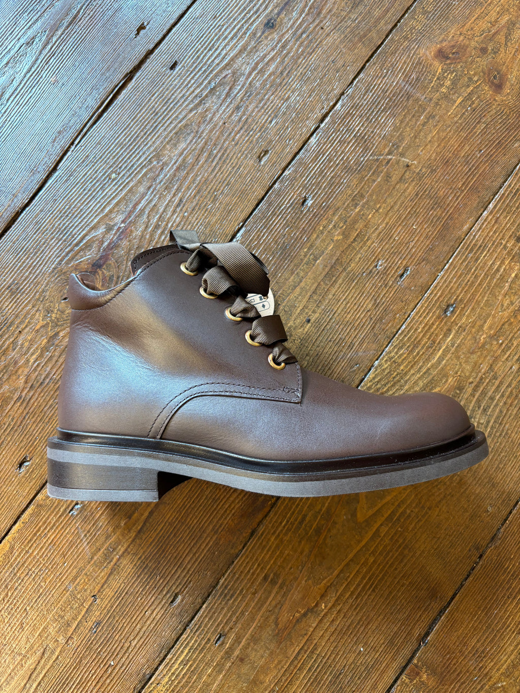 Yokono West Caoba Brown lace up ankle boot