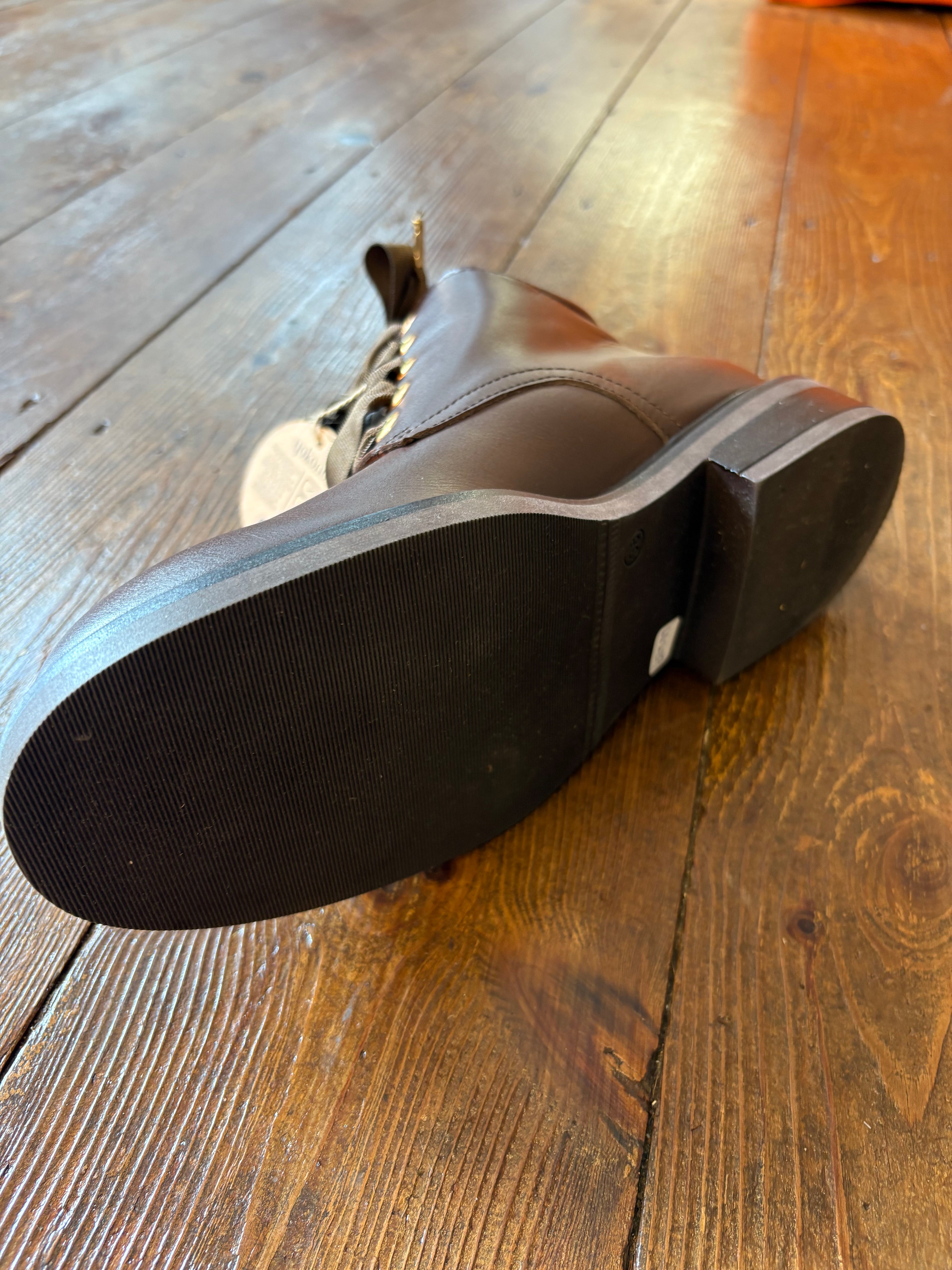 Yokono West Caoba Brown lace up ankle boot