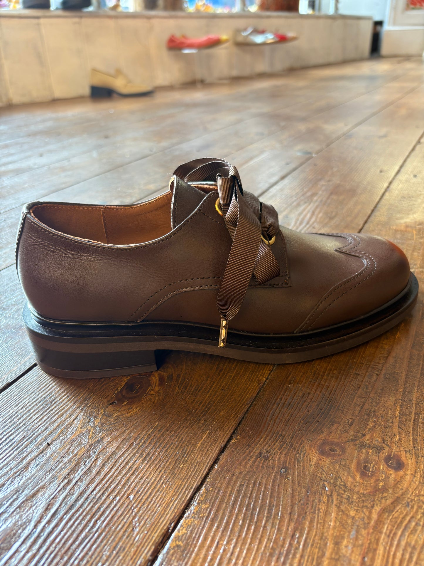 Yokono Brown Leather Lace up shoe