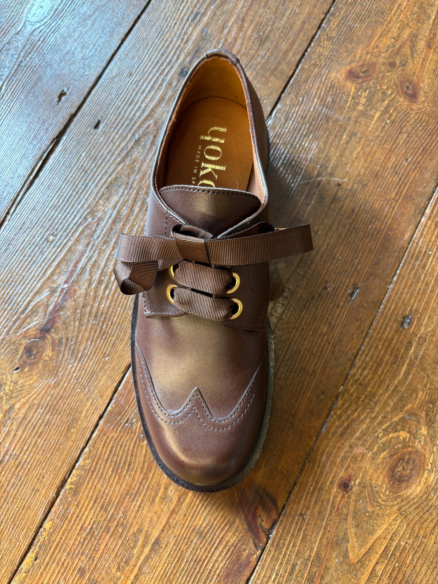 Yokono Brown Leather Lace up shoe