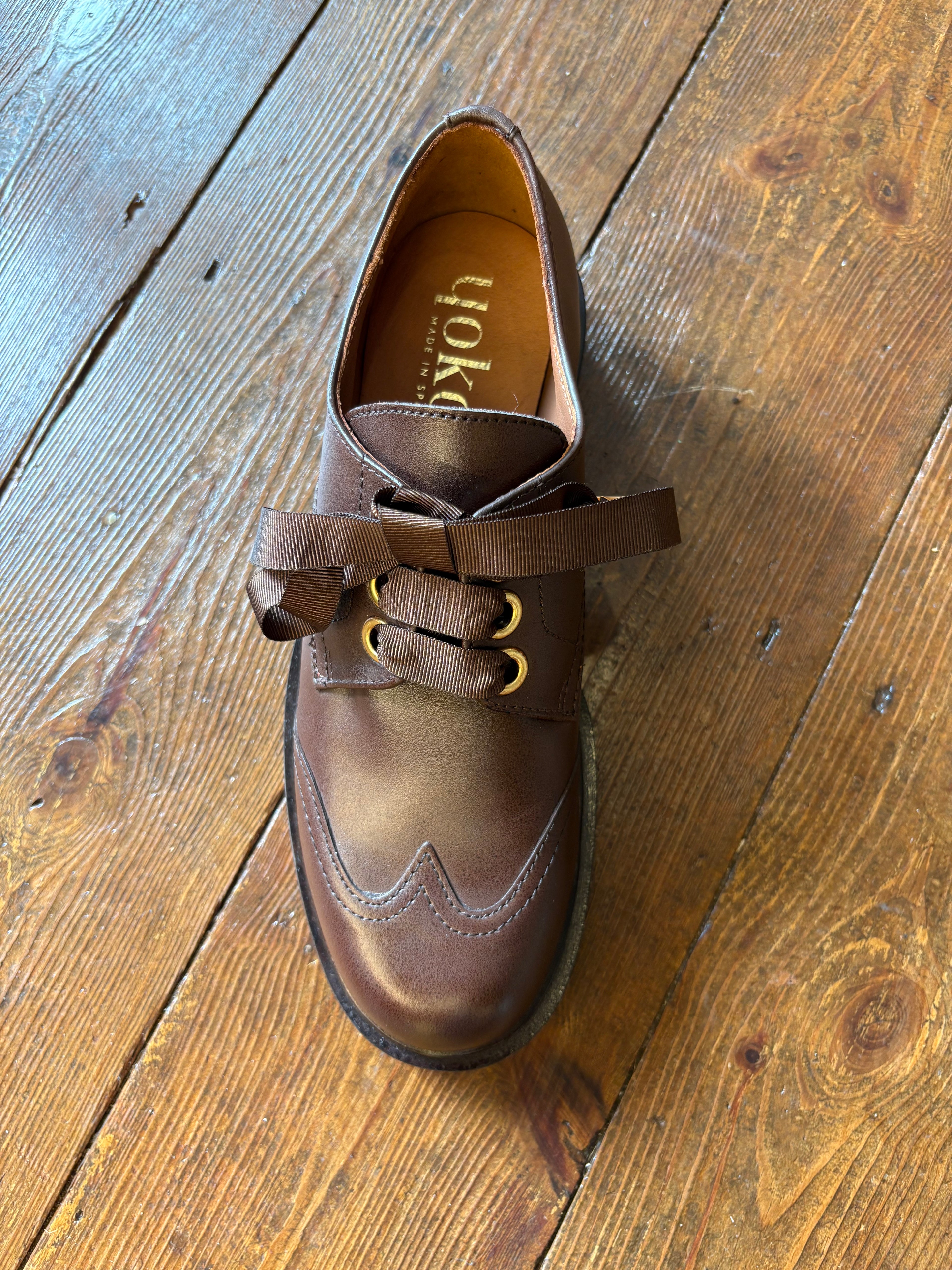 Yokono Brown Leather Lace up shoe