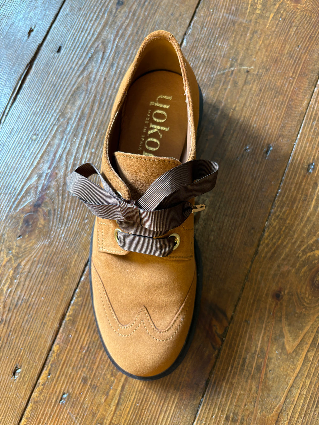 Yokono Brown Suede Lace up shoe