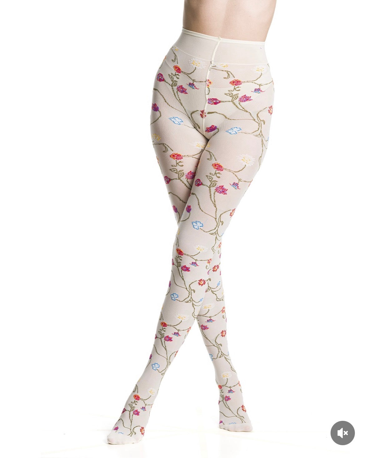 Trasparenze Platino Tights- white floral