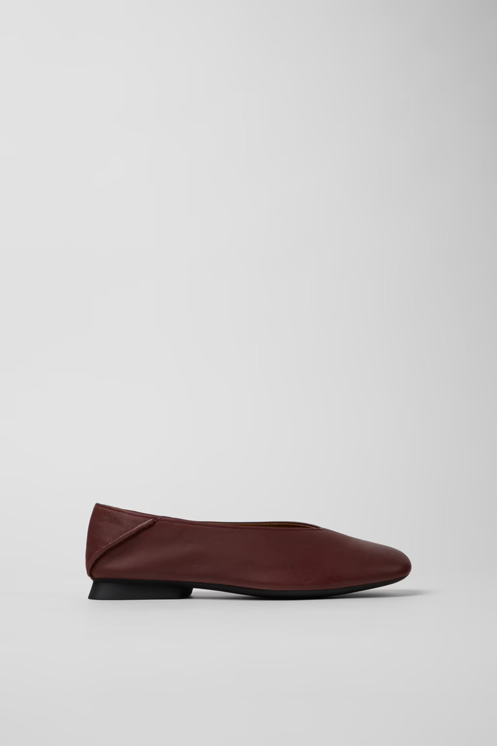 Camper Casi Myra burgundy leather ballerina shoes