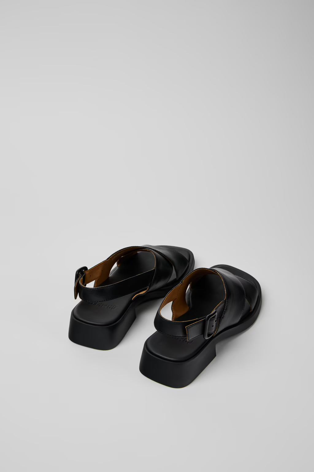 Camper Dana Black Leather sandals