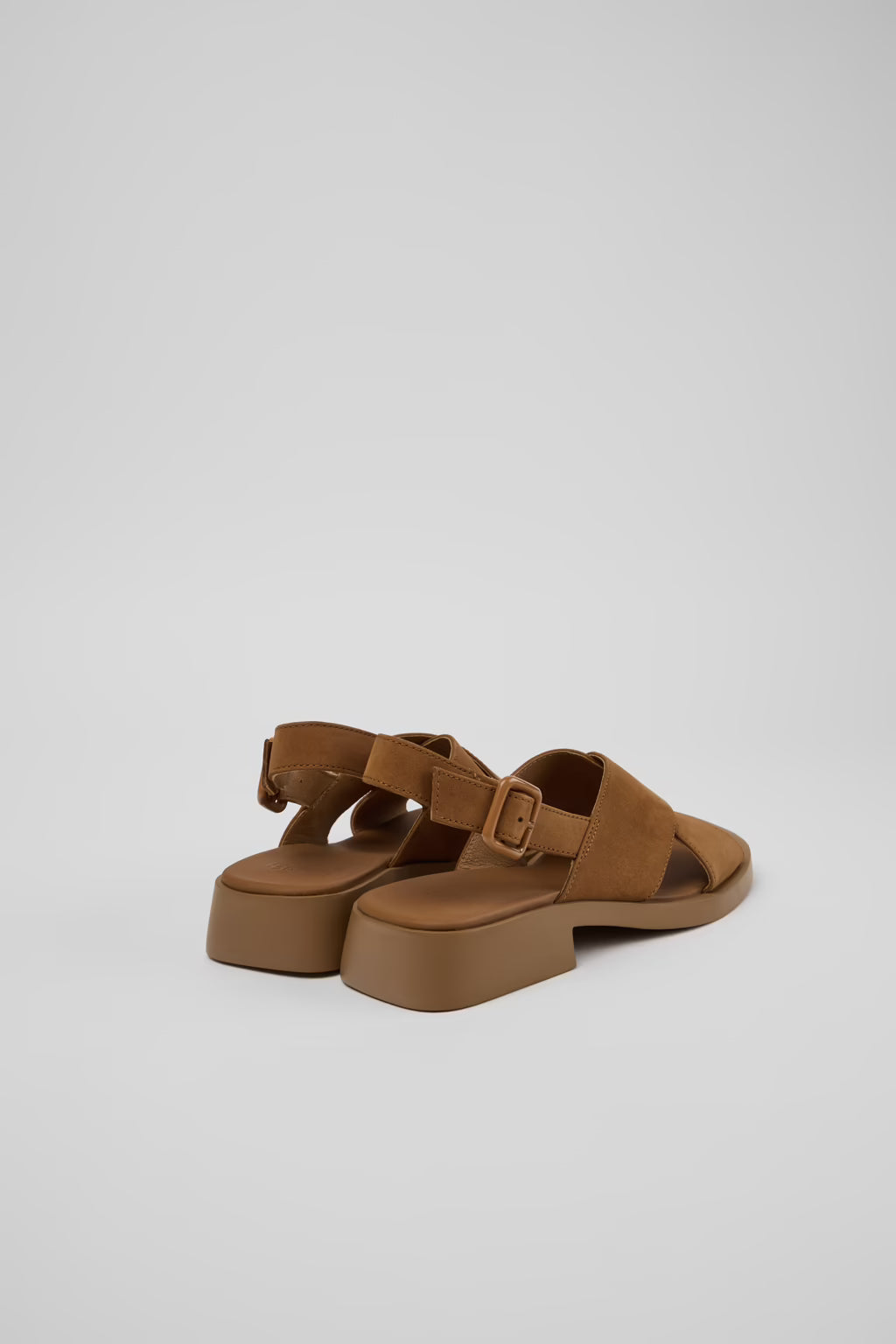 Camper Dana Brown Nubuck Leather Sandals