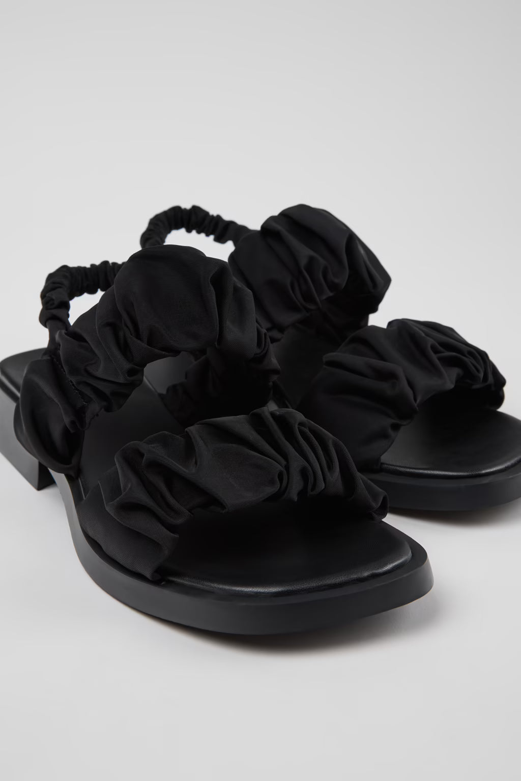 Camper Dana Black textile sandals