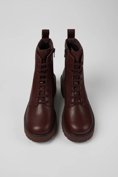Camper Milah K400577-001 Burgundy Lace-up Boot Platform