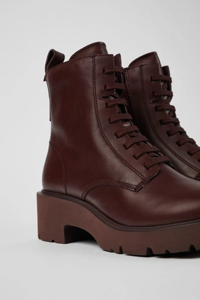 Camper Milah K400577-001 Burgundy Lace-up Boot Platform