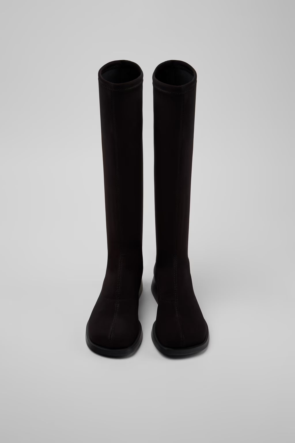 Camper Donna Black textile knee high boot