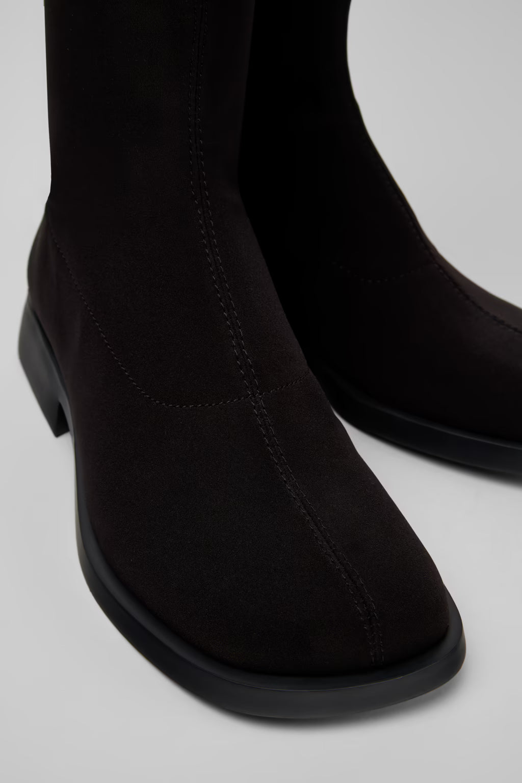 Camper Donna Black textile knee high boot