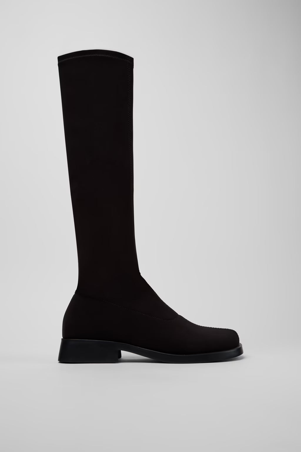 Camper Donna Black textile knee high boot