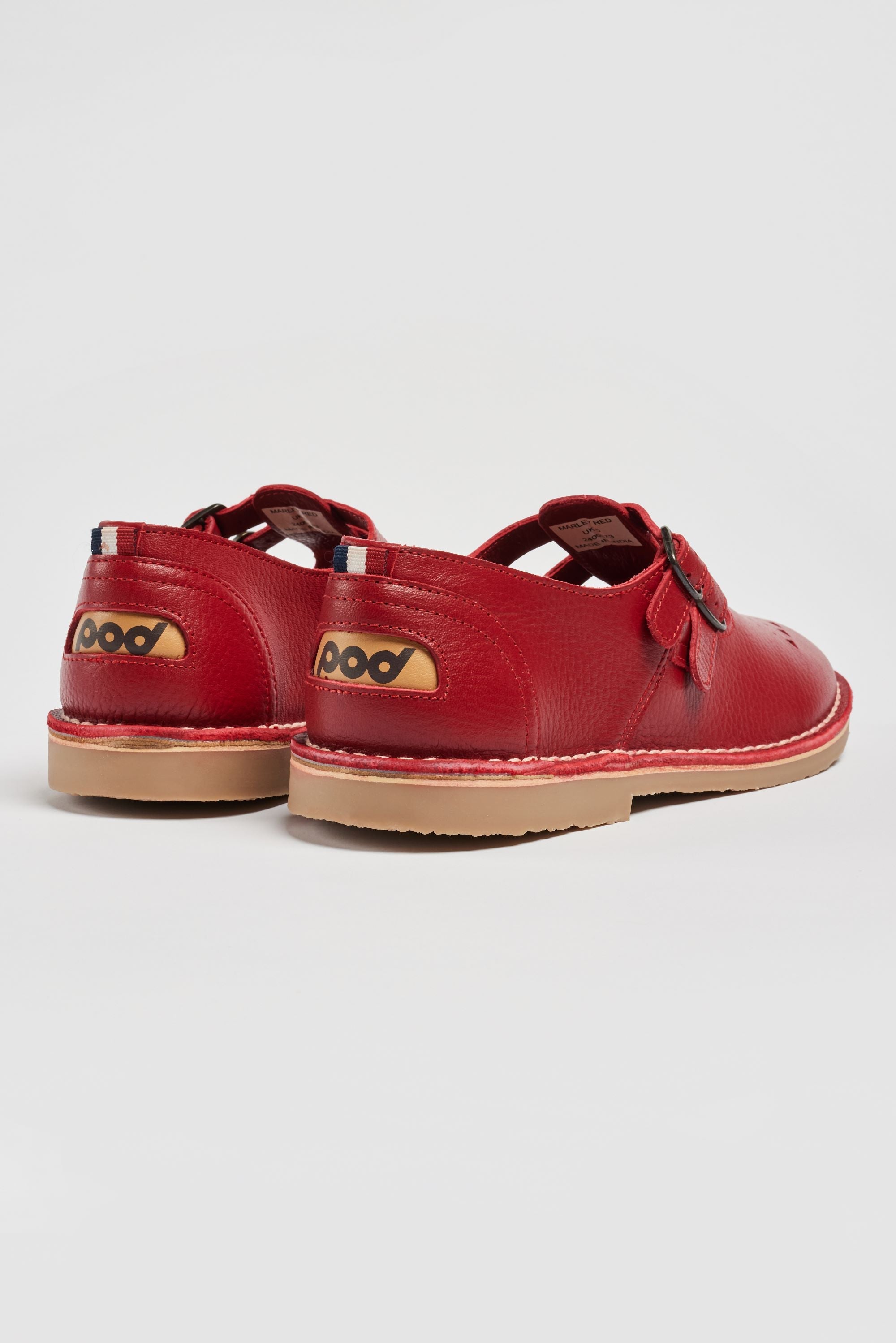 POD Red Marley Leather T-Bar