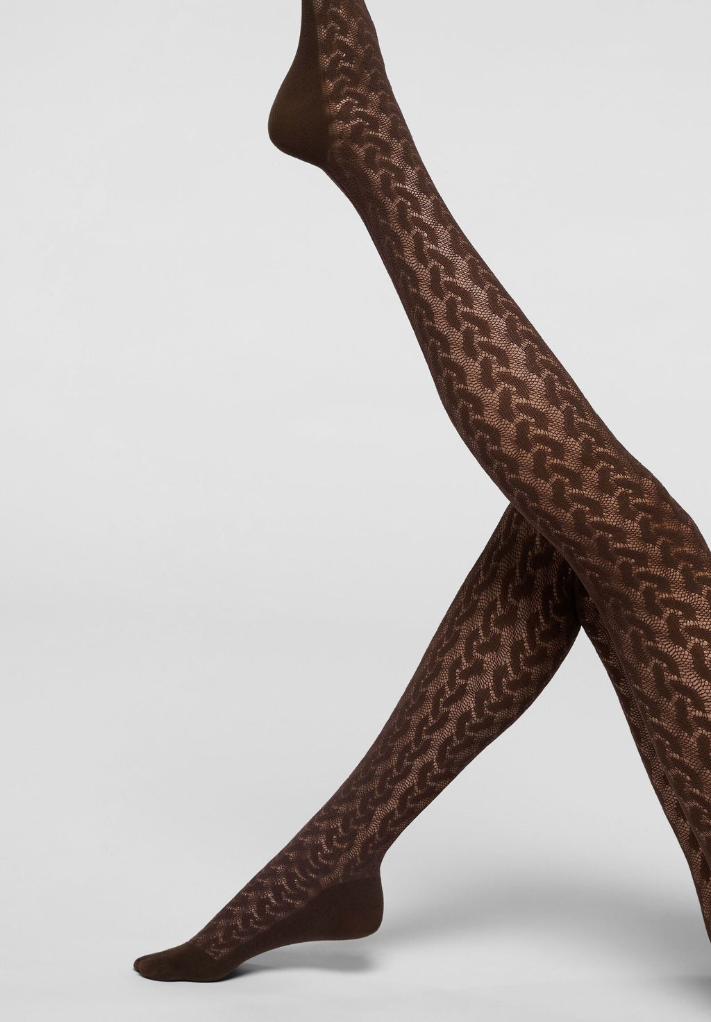 Oroblu Bio-derived Sneaker Tights wave- Chocolate
