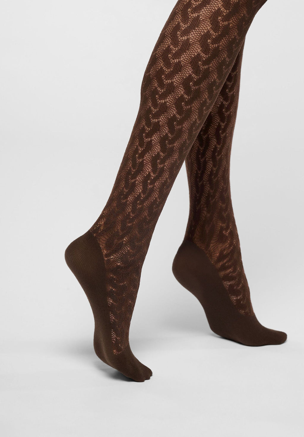 Oroblu Bio-derived Sneaker Tights wave- Chocolate