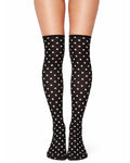 Pamela Mann Polka Dot Printed over the knee socks