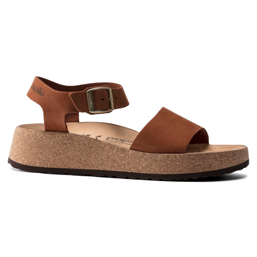 Papillo Glenda Nubuck Leather in Pecan