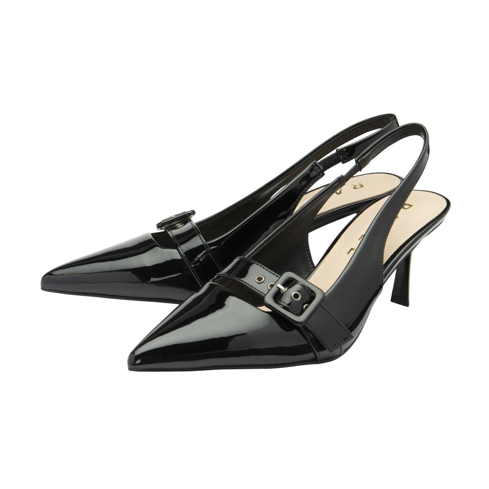 Ravel Dalry Black Patent Slingback Courtshoe