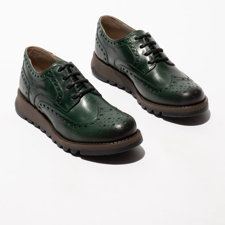 Fly Siip Rug Petrol Lace up shoe