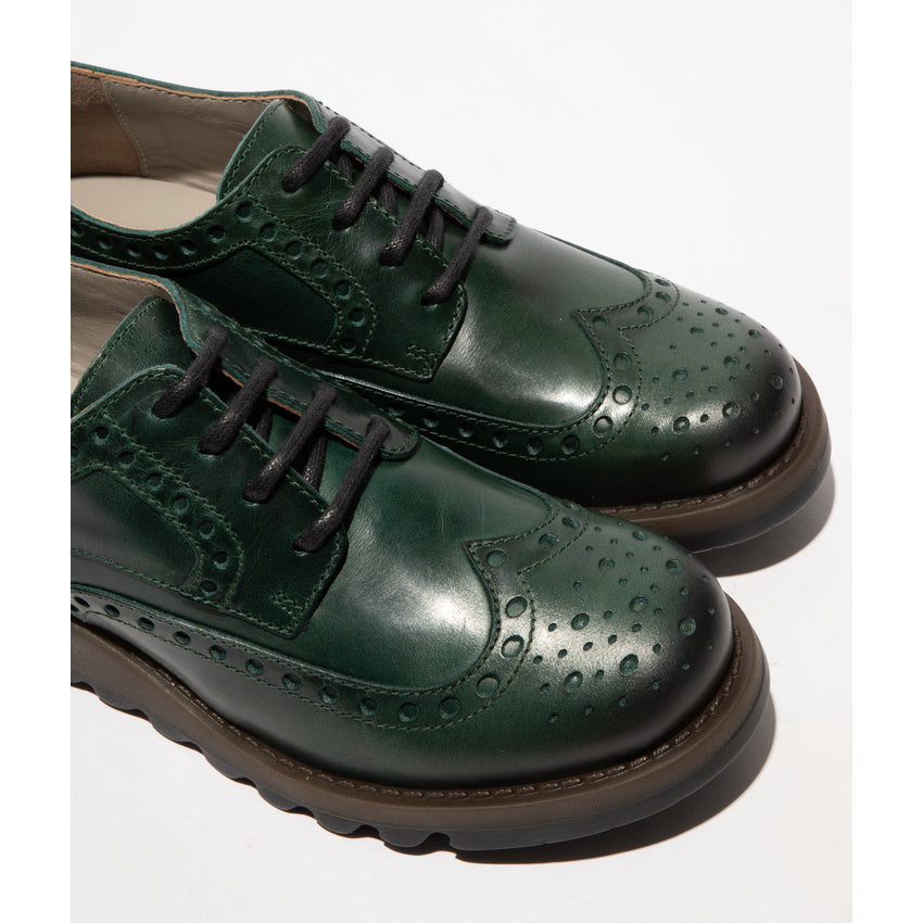 Fly Siip Rug Petrol Lace up shoe