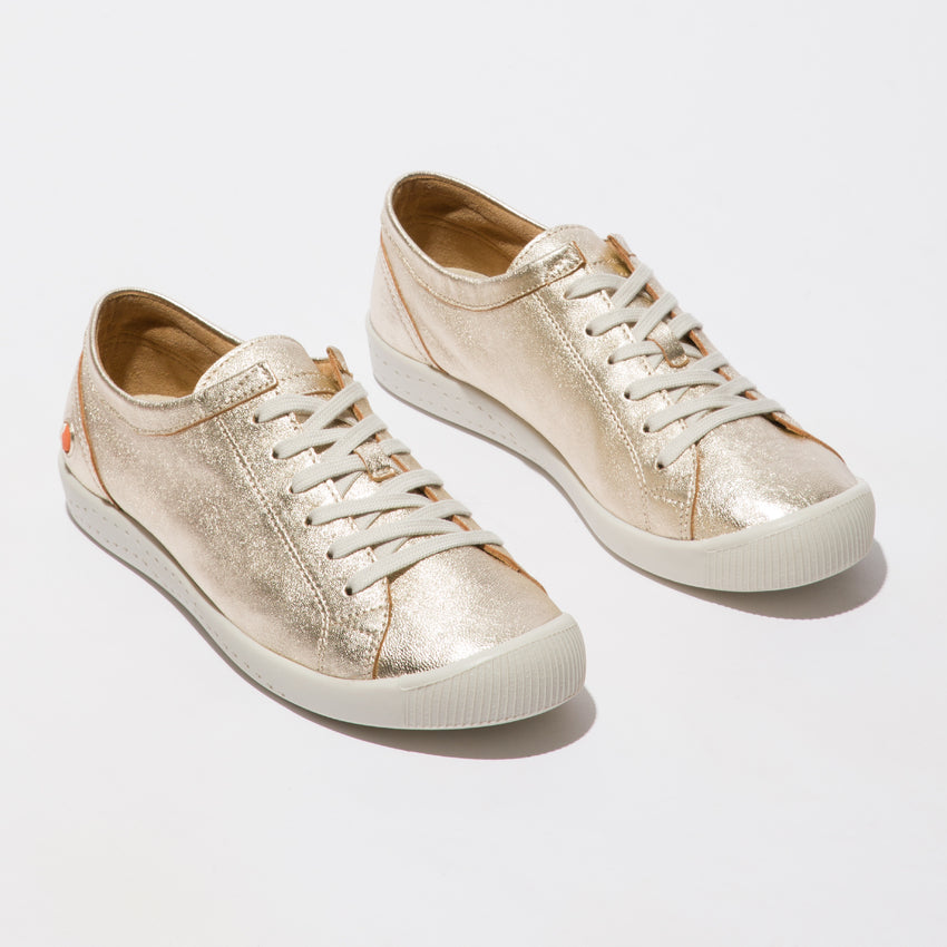 Softinos Isla Champagne lace up trainer
