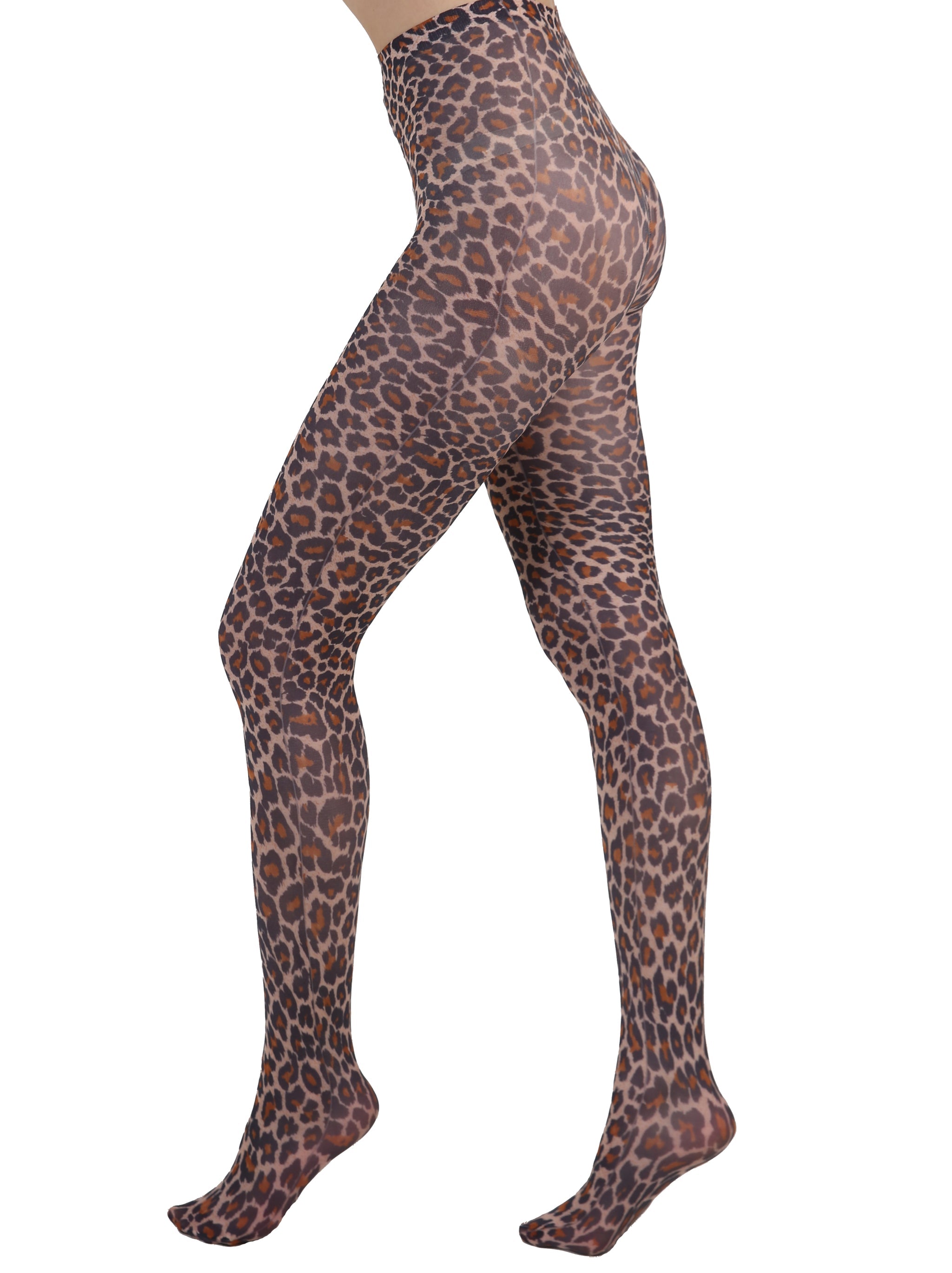 Pamela Mann leopard printed tights - natural