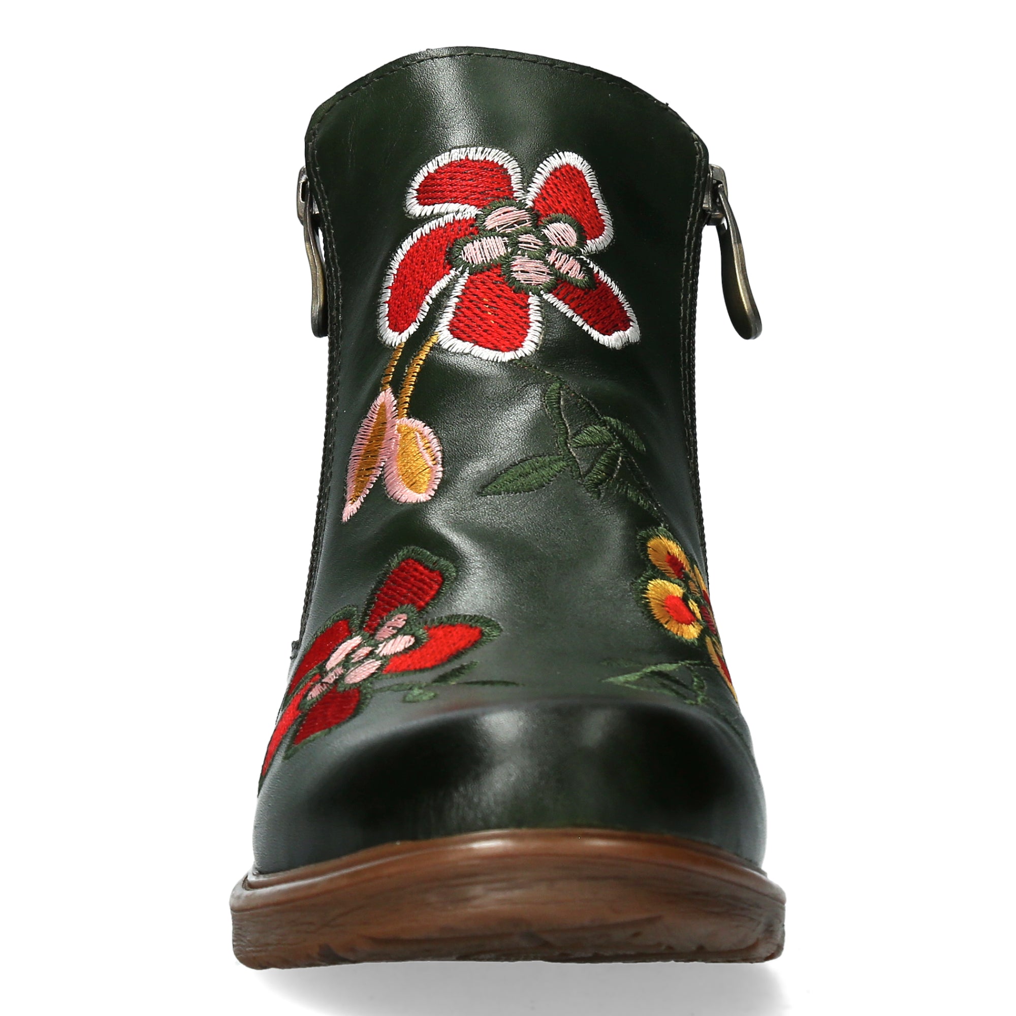 Laura Vita Tholos Kaki zip ankle boot