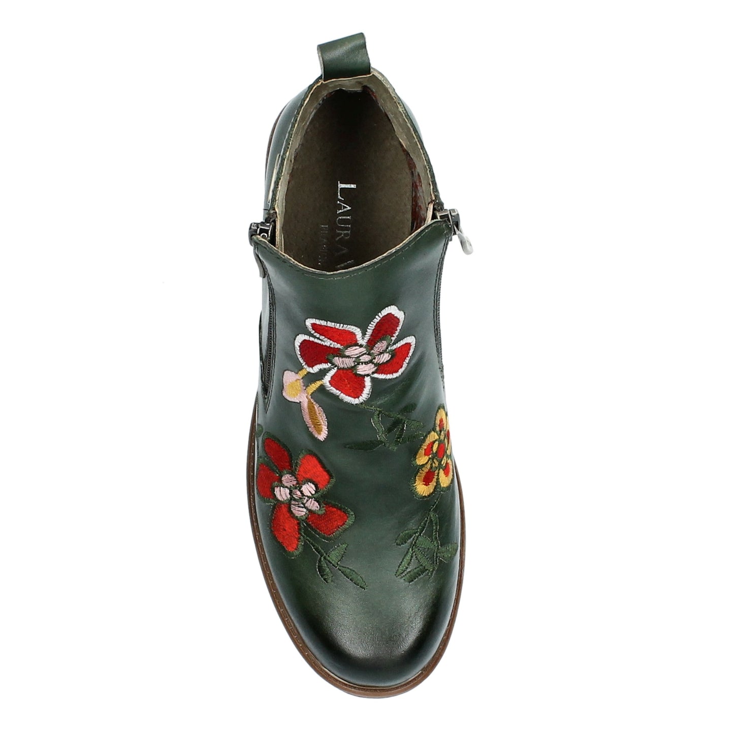 Laura Vita Tholos Kaki zip ankle boot