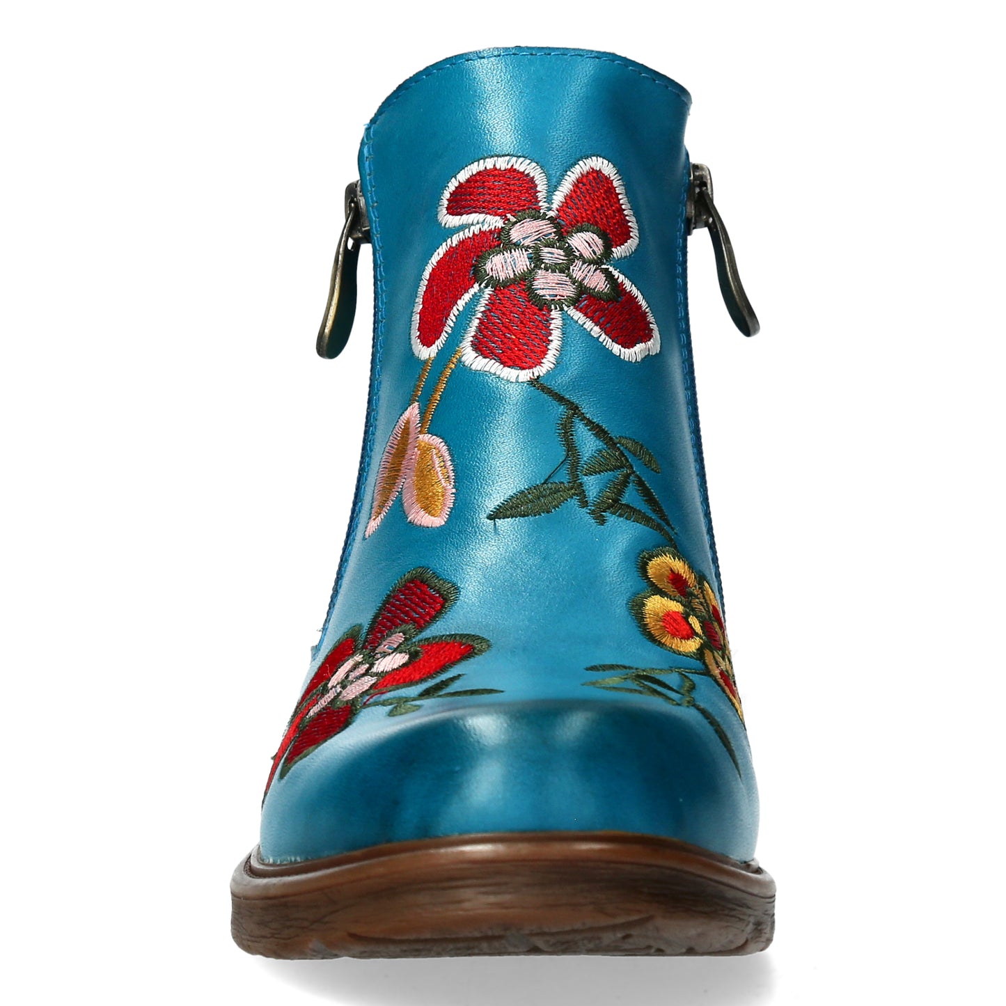 Laura Vita Tholos Turquoise zip ankle boot