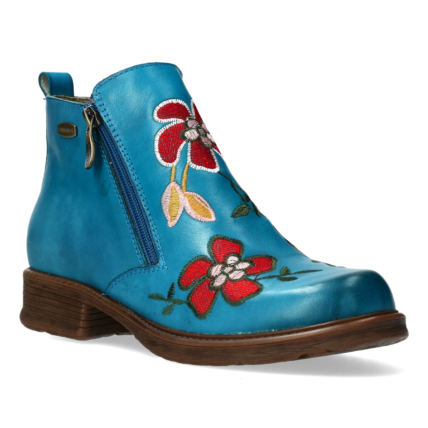 Laura Vita Tholos Turquoise zip ankle boot